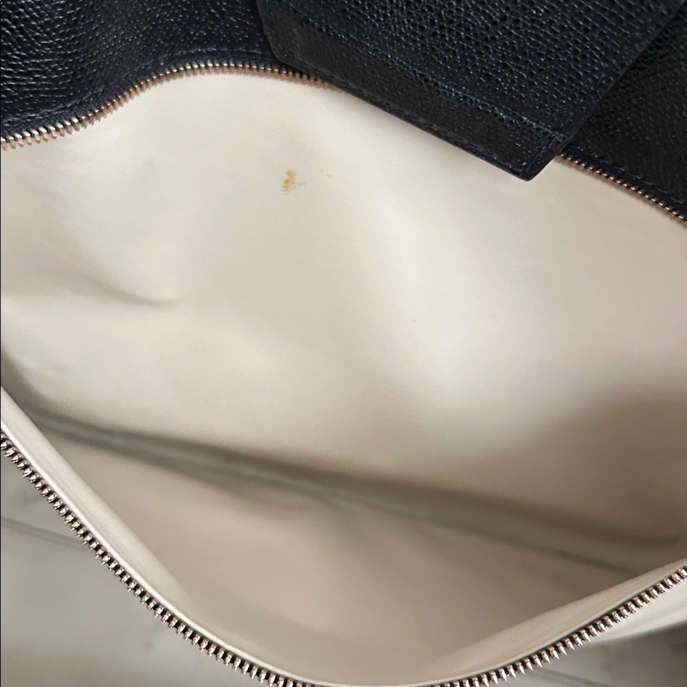 Valextra Black Leather Tote Bag Made in Italy | Structured Minimal Designer Bag - Picture 9 of 14